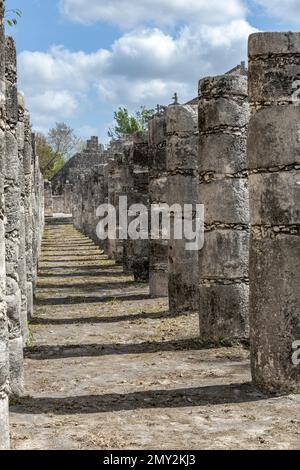 Il gruppo delle mille colonne, Chichén Itzá, Yucatán, Messico Foto Stock