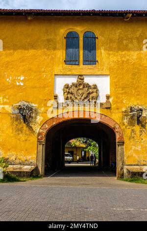 La città murata con il suo forte olandese, bastioni e bastioni. Galle, Sri Lanka Foto Stock