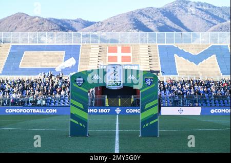 Como, Italia. 4th Feb 2023. Pallone durante la partita di calcio della Serie B Italiana tra Calcio Como e Frosinone Calcio il 4 febbraio 2023 allo stadio Giuseppe Senigallia di Como. Photo Tiziano Ballabio Credit: Tiziano Ballabio/Alamy Live News Foto Stock