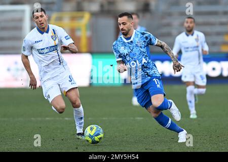 Como, Italia. 4th Feb 2023. Vittorio Parigini Calcio Como durante la partita di calcio italiana Serie B tra Calcio Como e Frosinone Calcio il 4 febbraio 2023 allo stadio Giuseppe Senigallia di Como. Photo Tiziano Ballabio Credit: Tiziano Ballabio/Alamy Live News Foto Stock