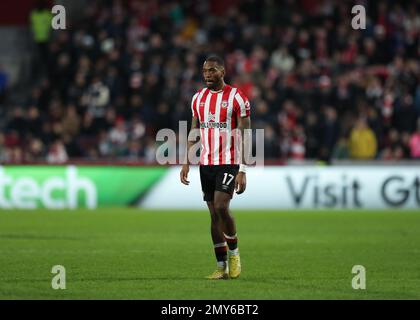 Londra, Regno Unito. 04th Feb, 2023. 4th febbraio 2023; GTECH Community Stadium, Brentford, Londra, Inghilterra; Premier League Football, Brentford contro Southampton; Ivan Toney di Brentford Foto Stock