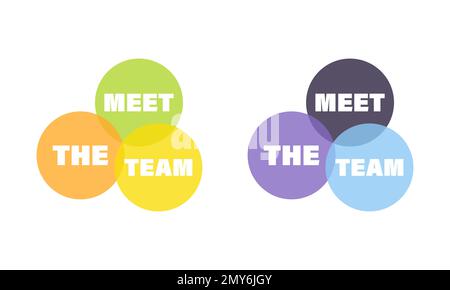 Incontra il concetto di team business diversificato Illustrazione Vettoriale