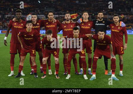 Stadio Olimpico, Roma, Italia. 04th Feb, 2023. Serie A football; Roma contro Empoli; formazione iniziale di Roma Credit: Action Plus Sports/Alamy Live News Foto Stock