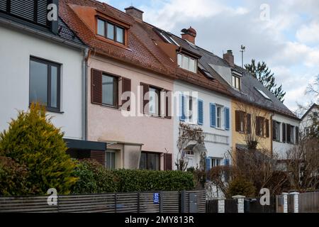 Monaco, Germania. 04th Feb, 2023. Proprietà residenziale visto il 4 febbraio 2023 a Monaco di Baviera, Germania. (Foto di Alexander Pohl/Sipa USA) Credit: Sipa USA/Alamy Live News Foto Stock