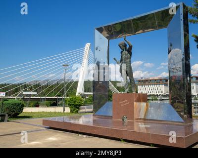 Monumento Vladimir Vysotsky, Podgorica Foto Stock