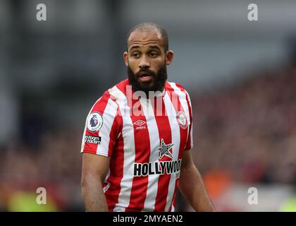 4th febbraio 2023; GTECH Community Stadium, Brentford, Londra, Inghilterra; Premier League Football, Brentford contro Southampton; Bryan Mbeumo di Brentford Foto Stock