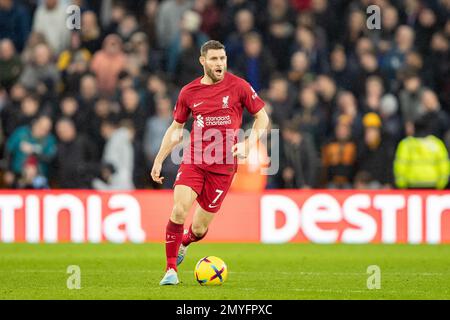 James Milner di Liverpool durante la partita della Premier League tra Wolverhampton Wanderers e Liverpool a Molineux, Wolverhampton, sabato 4th febbraio 2023. (Foto: Gustavo Pantano | NOTIZIE MI) Credit: NOTIZIE MI & Sport /Alamy Live News Foto Stock