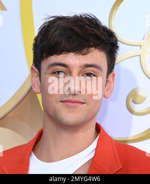 Beverly Hills, CA, Stati Uniti. 4th Feb 2023. Tom Daley arriva al 10th° evento annuale “Gold Meets Golden” tenutosi presso i Virginia Robinson Gardens and Estate il 4 febbraio 2023 a Beverly Hills, California. © Tammie Arroyo / AFF-USA.com Credit: AFF/Alamy Live News Foto Stock