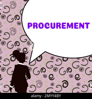 Acquisizione di testi scritti a mano. Parola per acquistare l'acquisto di attrezzature e forniture Foto Stock