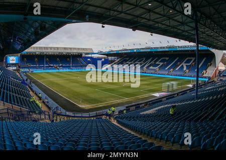 Sheffield, Regno Unito. 04th Feb, 2023. Una visione generale dello stadio durante la partita della Sky Bet League 1 Sheffield Mercoledì vs Plymouth Argyle a Hillsborough, Sheffield, Regno Unito, 4th Febbraio 2023 (Foto di Arron Gent/News Images) a Sheffield, Regno Unito il 2/4/2023. (Foto di Arron Gent/News Images/Sipa USA) Credit: Sipa USA/Alamy Live News Foto Stock