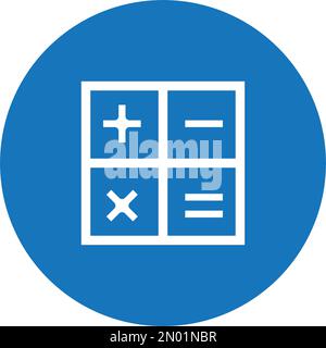 illustrazione dell'icona del vettore del logo della calcolatrice Illustrazione Vettoriale