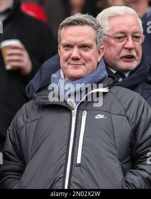 Middlesbrough, Regno Unito. 05th Feb, 2023. Ben Mansford Blackpools CEO durante la partita del Campionato Sky Bet Middlesbrough vs Blackpool al Riverside Stadium, Middlesbrough, Regno Unito, 4th febbraio 2023 (Foto di Mark Cosgrove/News Images) a Middlesbrough, Regno Unito il 2/5/2023. (Foto di Mark Cosgrove/News Images/Sipa USA) Credit: Sipa USA/Alamy Live News Foto Stock