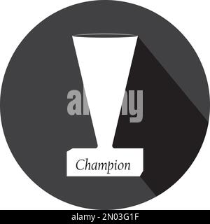 Immagine grafica vettoriale dell'icona del trofeo del vincitore Illustrazione Vettoriale