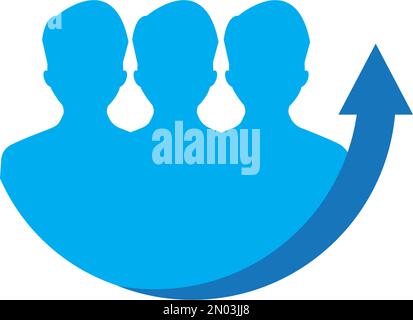 persone d'affari e logo della comunità isolati su sfondo bianco Illustrazione Vettoriale