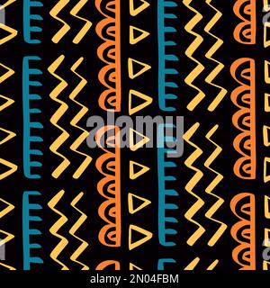 Modello senza giunture tribale africano Illustrazione Vettoriale