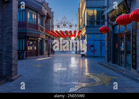 Beijing qianmen Street solo vecchia food Court Foto Stock