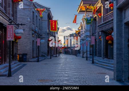 Beijing qianmen Street solo vecchia food Court Foto Stock