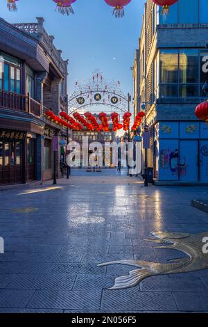 Beijing qianmen Street solo vecchia food Court Foto Stock