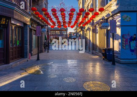 Beijing qianmen Street solo vecchia food Court Foto Stock