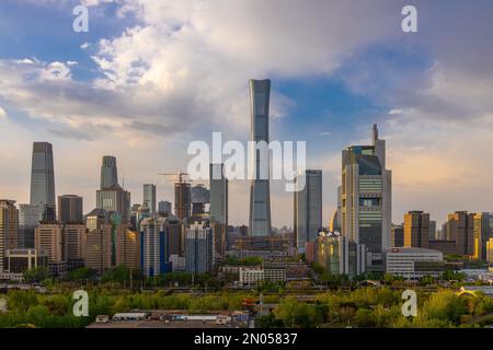 Quartiere finanziario centrale della città commerciale internazionale di Pechino Foto Stock