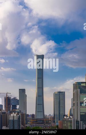 Quartiere finanziario centrale della città commerciale internazionale di Pechino Foto Stock