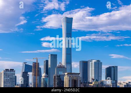 Quartiere finanziario centrale della città commerciale internazionale di Pechino Foto Stock