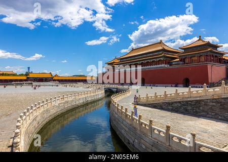 Porta meridiana del palazzo imperiale ponte jinshui Foto Stock