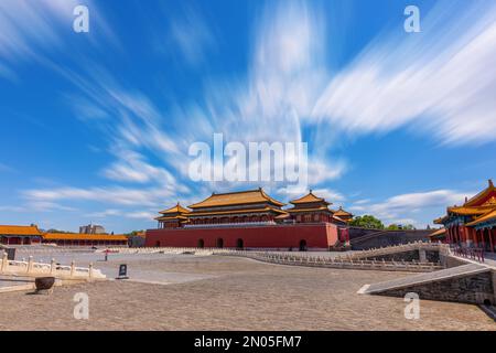 Porta meridiana del palazzo imperiale ponte jinshui Foto Stock