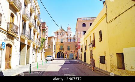 Panoramica di El Vendrell, Tarragona, Bajo Penedés, Penedés, Catalunya, Spagna, Europa Foto Stock