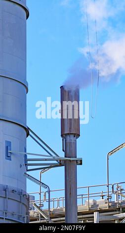 Delta del Besos con vecchia e moderna centrale termica, Sant Adria del Besos, Barcellona, Catalunya, Spagna, Europa Foto Stock