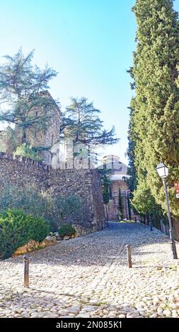 Parrocchia di Santa Maria a Piera, Barcellona, Catalunya, Spagna, Europa Foto Stock