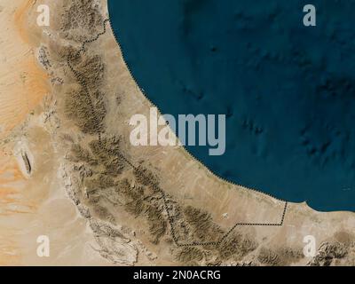 Al Batinah nord, regione di Oman. Mappa satellitare a bassa risoluzione Foto Stock