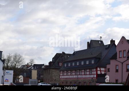 Centro storico di Idstein im Taunus Foto Stock