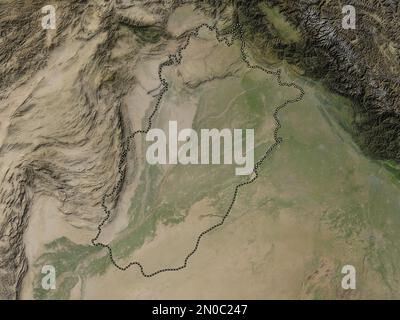 Punjab, provincia del Pakistan. Mappa satellitare a bassa risoluzione Foto Stock