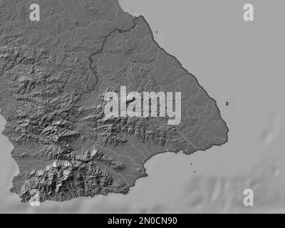 Los Santos, provincia di Panama. Mappa altimetrica bilivello con laghi e fiumi Foto Stock