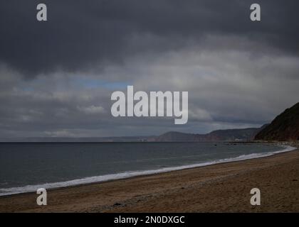 Branscombe Beach, South Devon, Regno Unito Foto Stock