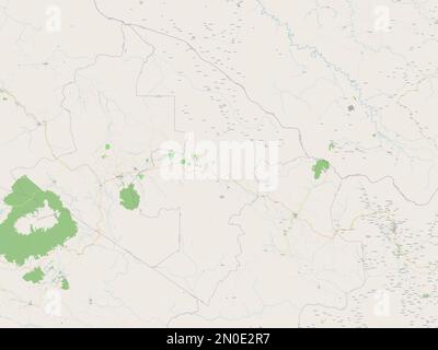 Jiwaka, provincia di Papua Nuova Guinea. Aprire la mappa stradale Foto Stock