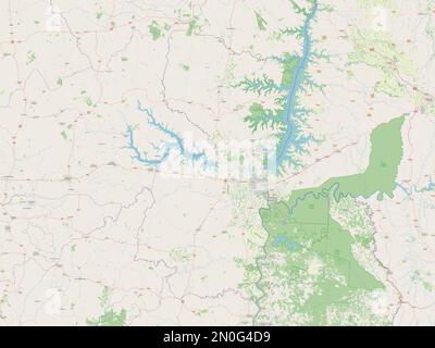 Alto Parana, dipartimento del Paraguay. Aprire la mappa stradale Foto Stock