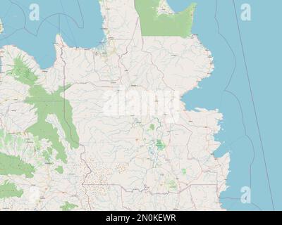 Agusan del sur, provincia delle Filippine. Aprire la mappa stradale Foto Stock