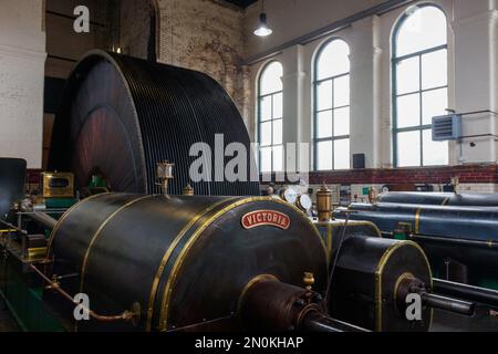 Il Museo del vapore della casa dei motori di Ellenroad Foto Stock