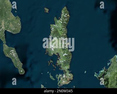 Isole Dinagat, provincia delle Filippine. Mappa satellitare ad alta