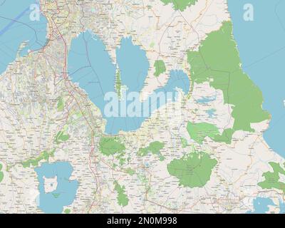 Laguna, provincia delle Filippine. Aprire la mappa stradale Foto Stock