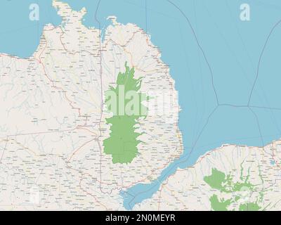 Misamis Occidental, provincia delle Filippine. Aprire la mappa stradale Foto Stock