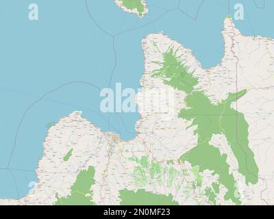 Misamis Oriental, provincia delle Filippine. Aprire la mappa stradale Foto Stock