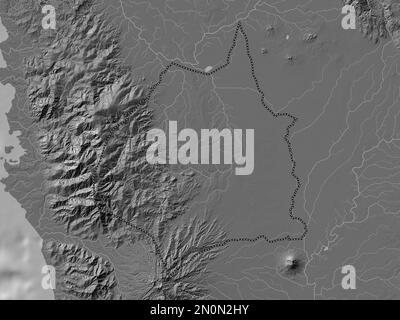 Tarlac, provincia delle Filippine. Mappa altimetrica bilivello con laghi e fiumi Foto Stock