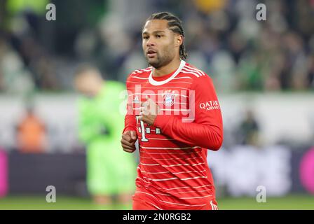 Wolfsburg, Germania. 05th Feb, 2023. Calcio : 05.02.2023, Calcio, Serie 1st, 1st Bundesliga, Stagione 2022/2023, VfL Wolfsburg - FCB FC Bayern Monaco di Baviera 2: 4 FCB Serge Gnabry, azione singola, credito: dpa/Alamy Live News Foto Stock