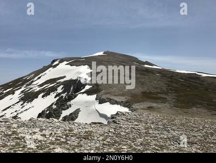 Monte Uludag piccola vista sulla cima (Zirvetepe) in inverno a Bursa, Turchia. Uludag è la montagna più alta della regione di Marmara. Foto Stock