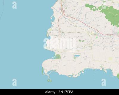 Cabo Rojo, comune di Puerto Rico. Aprire la mappa stradale Foto Stock