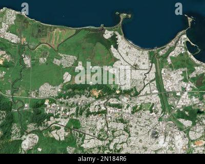 Toa Baja, comune di Puerto Rico. Mappa satellitare a bassa risoluzione Foto Stock