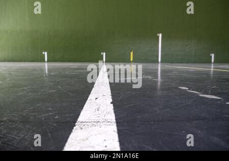 Dettaglio del campo di gioco, competizione e sport tipici spagnoli Foto Stock